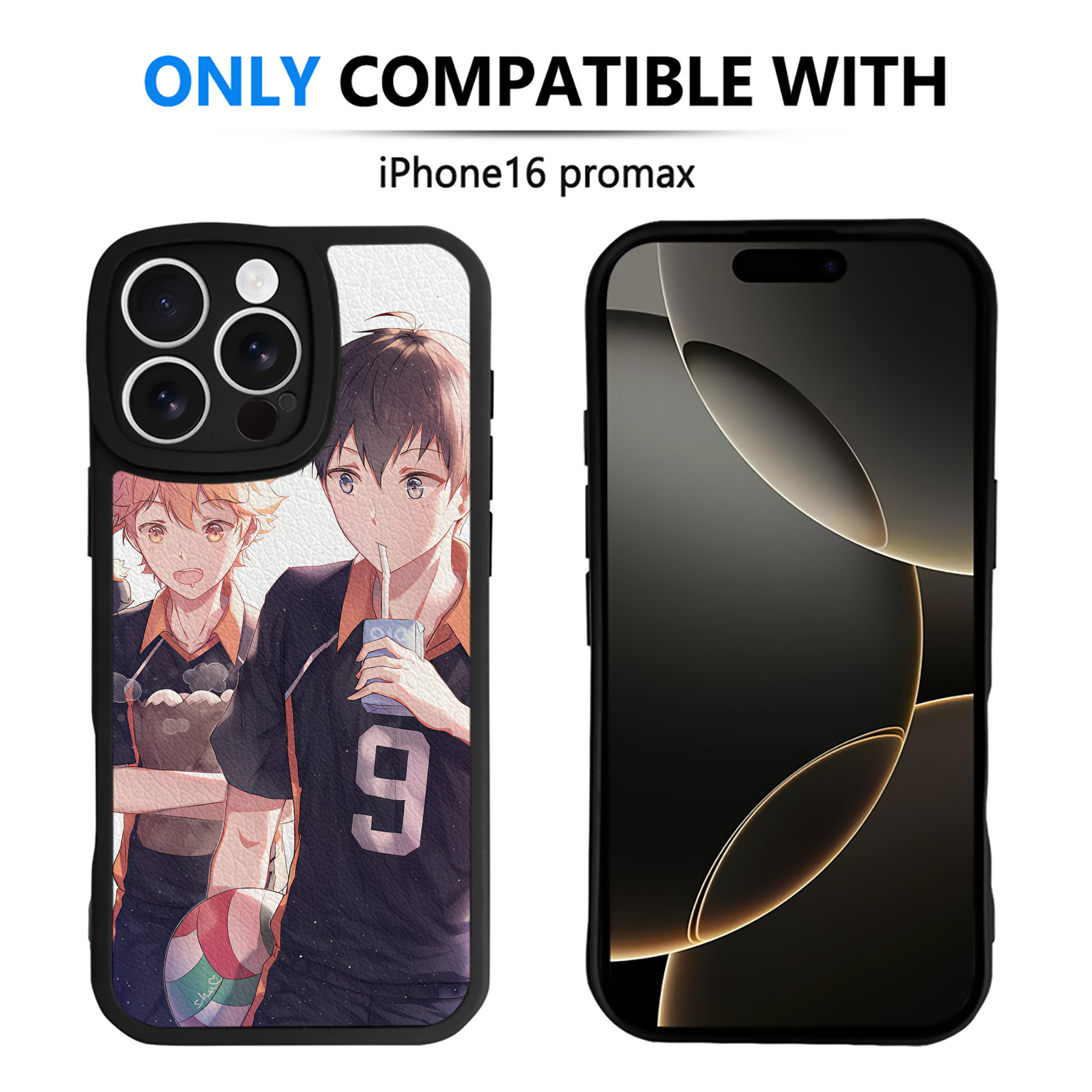 （画像用） ハイキュー!! Haikyu!! 【iPhone 16シリーズ対応】シリコンスマホケース（レザー調） 材質：シリコン